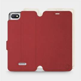 Hülle für Xiaomi Redmi 6A - Farbe Dunkelrot mit Platin