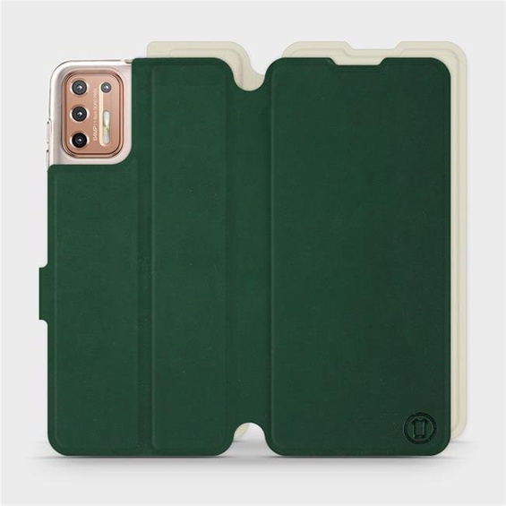Hülle für Motorola Moto G9 Plus - Farbe Grün mit Platin