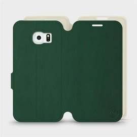 Hülle für Samsung Galaxy S6 Edge - Farbe Grün mit Platin