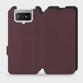 Hülle für Asus Zenfone 7 ZS670KS - Farbe Burgund mit Schwarz