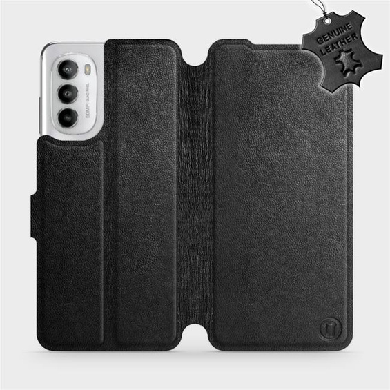 Hülle für Motorola Moto G82 5G - Farbe Black Leather