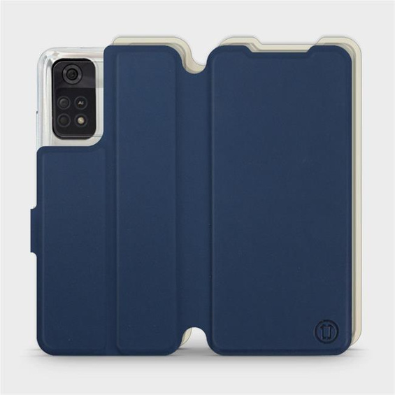 Hülle für Xiaomi POCO M4 Pro 4G - Farbe Marineblau mit Platin