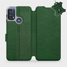 Hülle für Motorola Moto E40 - Farbe Green Leather