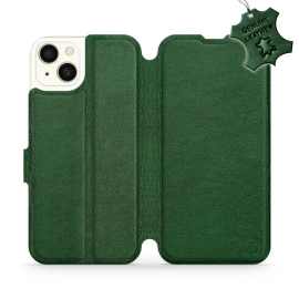 Hülle für Apple iPhone 15 Plus - Farbe Green Leather