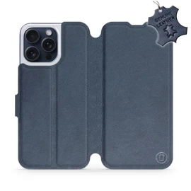 Hülle für Apple iPhone 15 Pro Max - Farbe Blue Leather