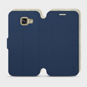 Hülle für Samsung Galaxy A3 2016 - Farbe Marineblau mit Platin