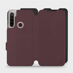 Hülle für Xiaomi Redmi Note 8 - Farbe Burgund mit Schwarz