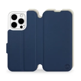 Hülle für Apple iPhone 15 Pro - Farbe Marineblau mit Platin
