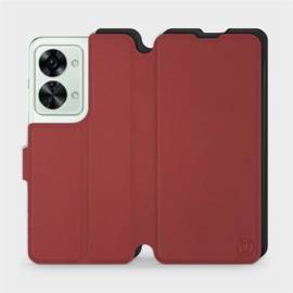 Hülle für OnePlus Nord 2T 5G - Farbe Dunkelrot mit Schwarz