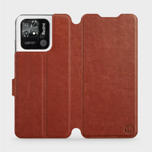 Hülle für Xiaomi Redmi 10C - Farbe Brown&Orange