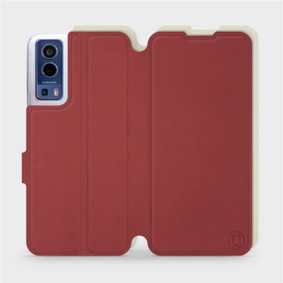 Hülle für Vivo Y52 5G - Farbe Dunkelrot mit Platin