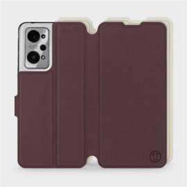 Hülle für Realme GT 2 - Farbe Burgund mit Platin