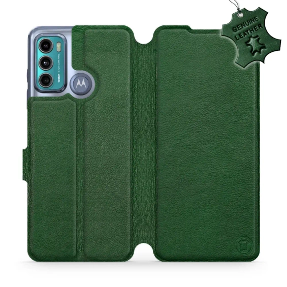 Hülle für Motorola Moto G60 - Farbe Green Leather