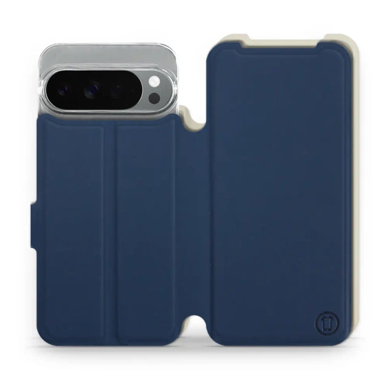 Hülle für Google Pixel 10 Pro XL - Farbe Marineblau mit Platin