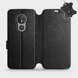 Hülle für Motorola Moto G7 Power - Farbe Black Leather
