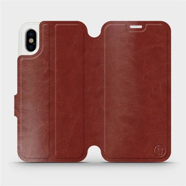 Hülle für Apple iPhone X - Farbe Brown&Orange