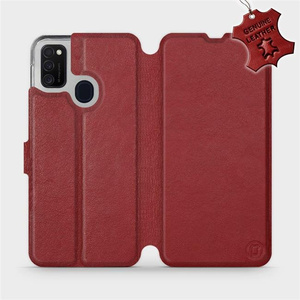 Hülle für Samsung Galaxy M21 - Farbe Dark Red Leather