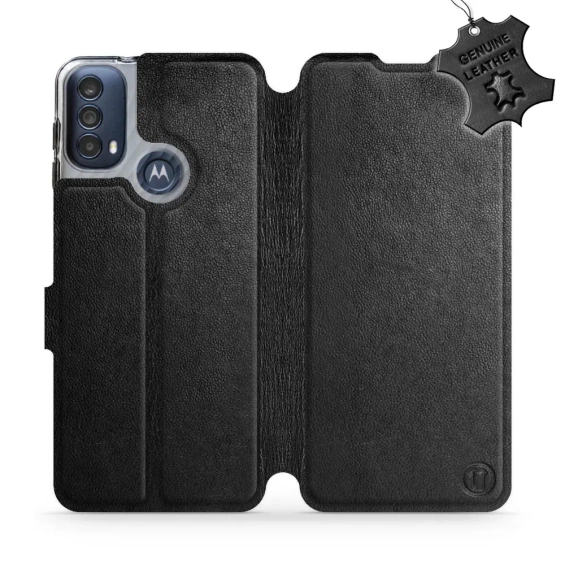 Hülle für Motorola Moto E40 - Farbe Black Leather