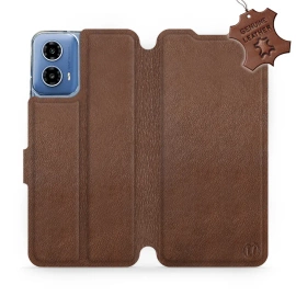 Hülle für Motorola Moto G34 5G - Farbe Brown Leather