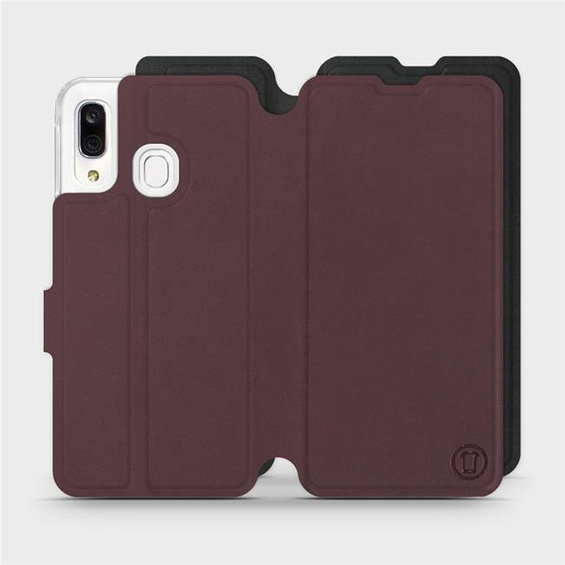Hülle für Samsung Galaxy A40 - Farbe Burgund mit Schwarz