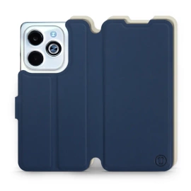 Hülle für Infinix Smart 8 - Farbe Marineblau mit Platin