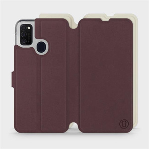 Hülle für Samsung Galaxy M21 - Farbe Burgund mit Platin