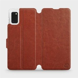 Hülle für Samsung Galaxy A41 - Farbe Brown&Orange