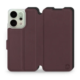 Hülle für OPPO Reno 14 Pro 5G - Farbe Burgund mit Schwarz