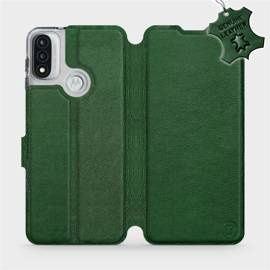 Hülle für Motorola Moto E20 - Farbe Green Leather