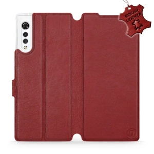 Hülle für LG Velvet - Farbe Dark Red Leather