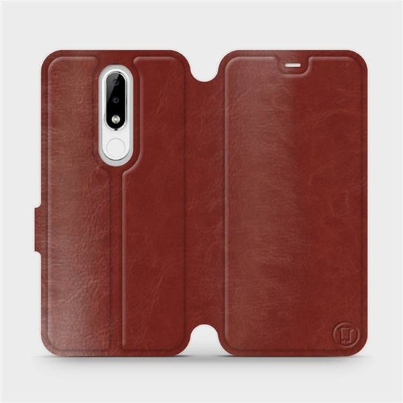 Hülle für Nokia 5.1 Plus - Farbe Brown&Orange