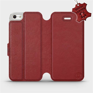 Hülle für Apple iPhone 5s - Farbe Dark Red Leather