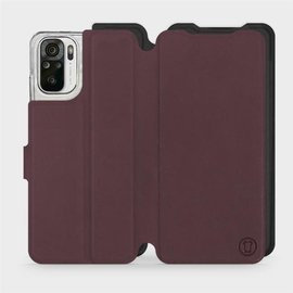 Hülle für Xiaomi Redmi Note 10s - Farbe Burgund mit Schwarz