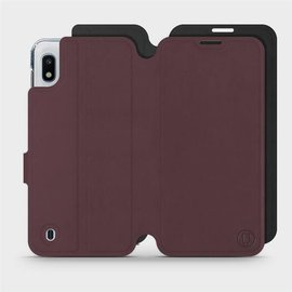 Hülle für Samsung Galaxy A10 - Farbe Burgund mit Schwarz