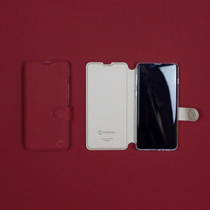 Hülle für Samsung Galaxy S23 Plus - Farbe Dunkelrot mit Platin