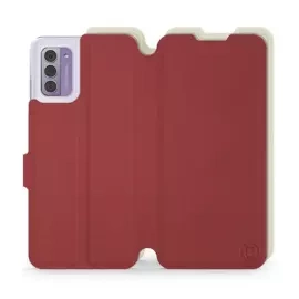 Hülle für Nokia G42 - Farbe Dunkelrot mit Platin