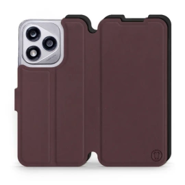 Hülle für Huawei Honor 400 Lite - Farbe Burgund mit Schwarz