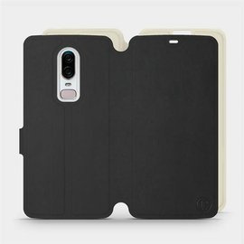 Hülle für OnePlus 6 A6000 - Farbe Schwarz mit Platin