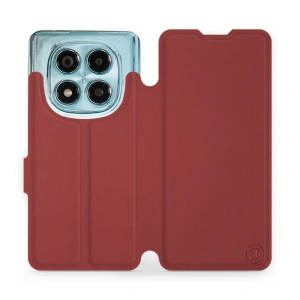 Hülle für Xiaomi Redmi Note 14 Pro 4G - Farbe Dunkelrot mit Platin