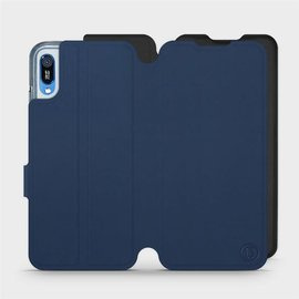 Hülle für Huawei Y6 2019 - Farbe Marine mit Schwarz