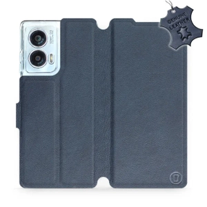 Hülle für Motorola Edge 50 Fusion - Farbe Blue Leather