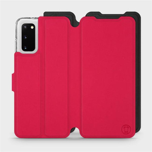 Hülle für Samsung Galaxy S20 - Farbe Rot mit Schwarz