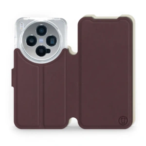 Hülle für Vivo X300 - Farbe Burgund mit Platin