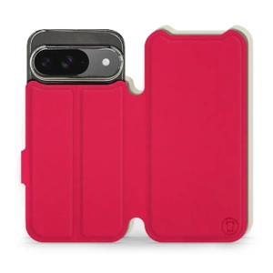 Hülle für Google Pixel 9 - Farbe Rot mit Platin