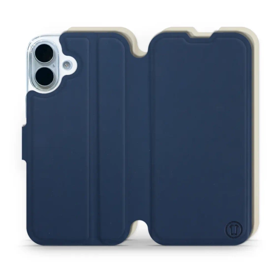 Hülle für Apple iPhone 17 - Farbe Marineblau mit Platin