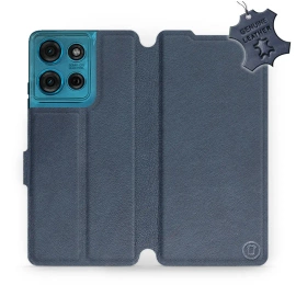 Hülle für Motorola Moto G75 5G - Farbe Blue Leather