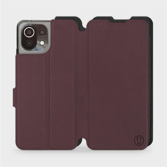 Hülle für Xiaomi Mi 11 Lite - Farbe Burgund mit Schwarz