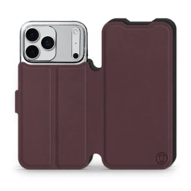 Hülle für Apple iPhone 17 Pro Max - Farbe Burgund mit Schwarz