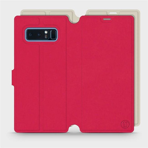 Hülle für Samsung Galaxy Note 8 - Farbe Rot mit Platin
