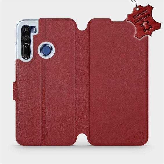 Hülle für HTC Desire 20 Pro - Farbe Dark Red Leather